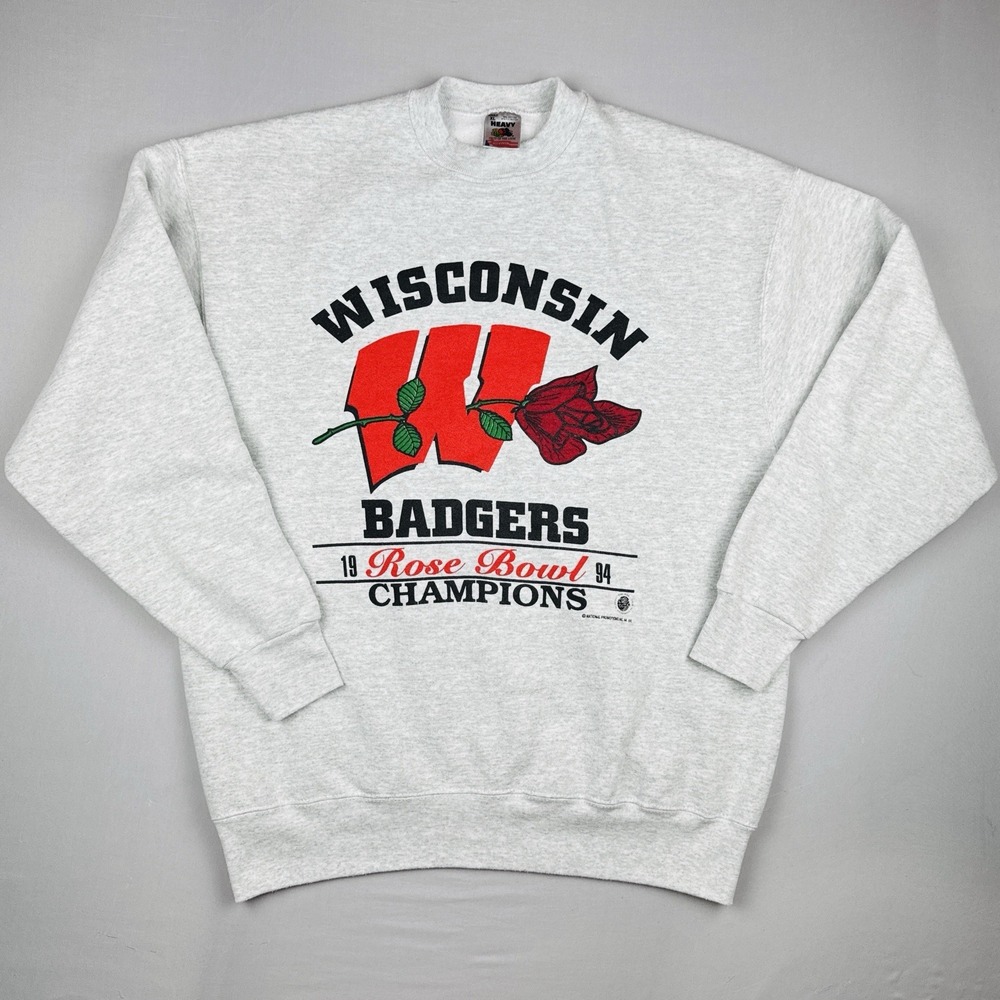 Wisconsin Badgers Vintage 90s 1994 Rose Bowl Champions Sweatshirt XL USA